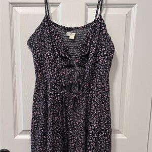 Aeropostale Floral Sweetheart Double Cinch Mini Dress